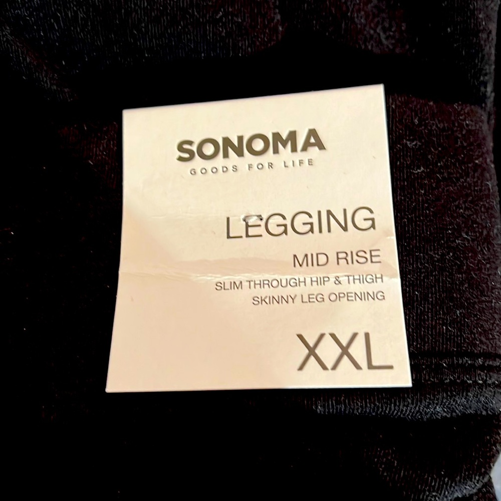 Sonoma XXL Legging Mid Rise slim through hip and thighs